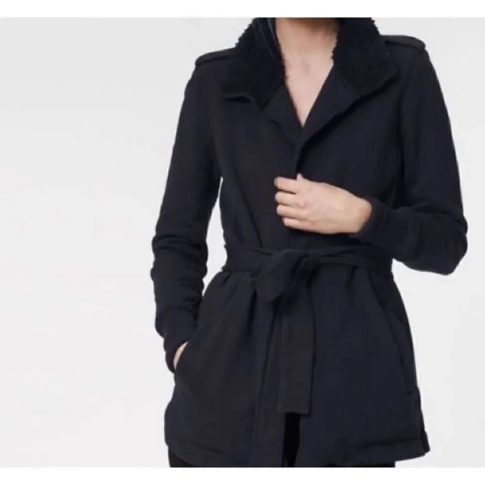 James Perse Surplus Wrap Jacket Black Size 2 (Medium)